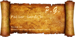 Paller Geréb névjegykártya